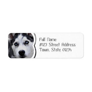 Etiqueta Blue Eyed Husky Mailing Labels