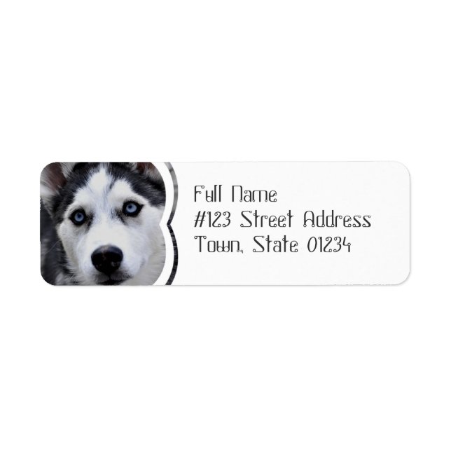 Etiqueta Blue Eyed Husky Mailing Labels (Frente)