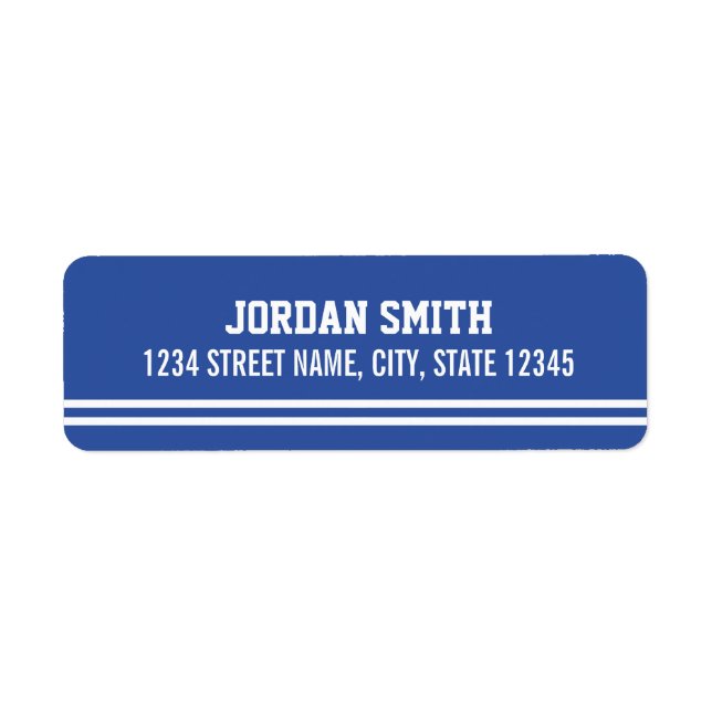 Etiqueta Blue Football Jersey - Fiesta de cumpleaños temáti (Frente)