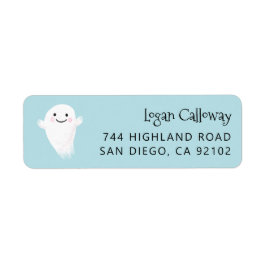Etiqueta Blue Ghost Return Address Label