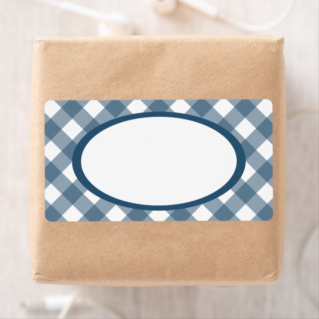 Etiqueta Blue Gingham Labels (In situ)