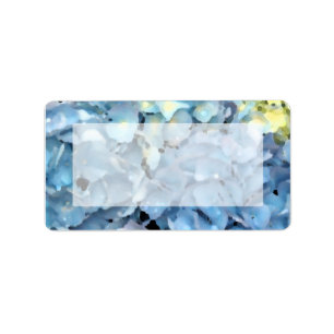 Etiqueta Blue Hydrangea Floral