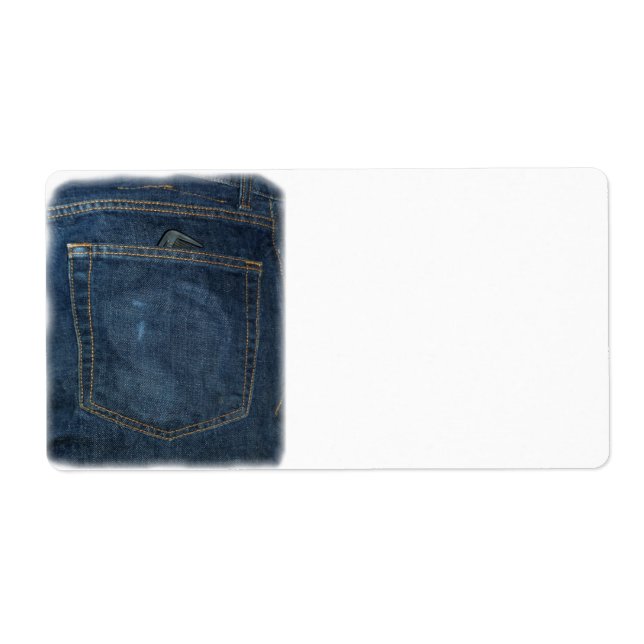 Etiqueta Blue Jeans Denim Pocket (Frente)