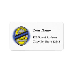 Etiqueta Blue Line fino Badge