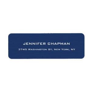Etiqueta Blue Modern Plain Elegant Profesional