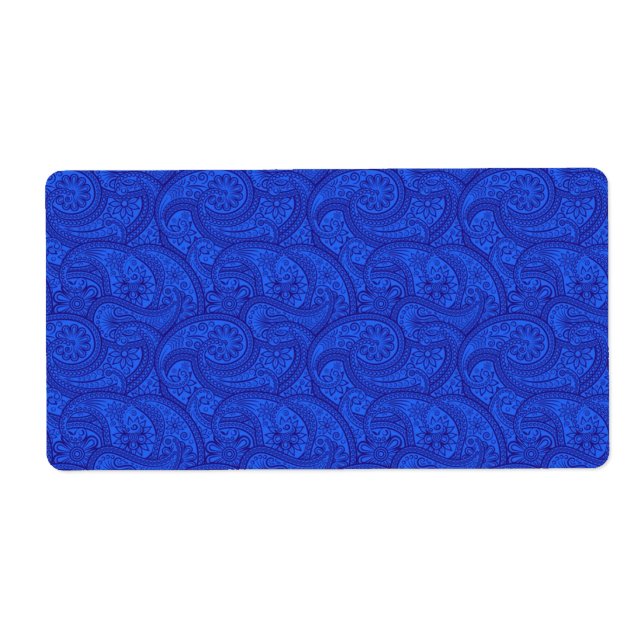 Etiqueta Blue Paisley (Frente)