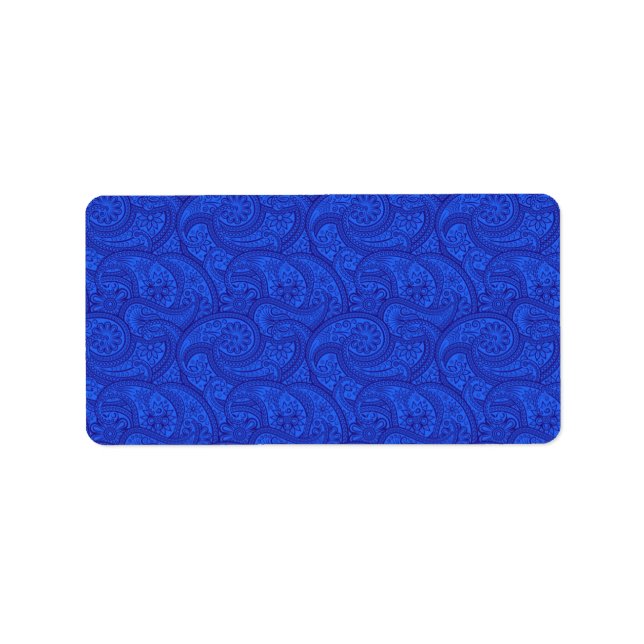Etiqueta Blue Paisley (Frente)