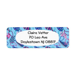 Etiqueta Blue Paisley