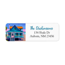 Blue Quirky Beach House