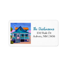 Blue Quirky Beach House