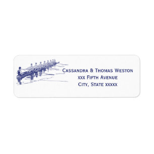 Etiqueta Blue Rowing Rowers Equipo Deportes Náuticos #3