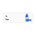 Etiqueta Blue Snowman Gift Tag Label<br><div class="desc">Blue snowman gift tag stickers.</div>