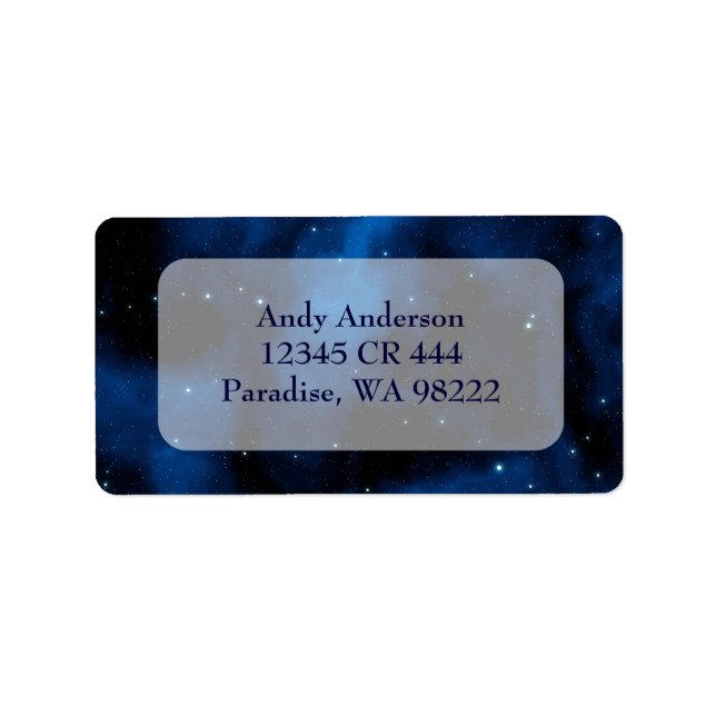 Etiqueta Blue Starry Sky (Frente)