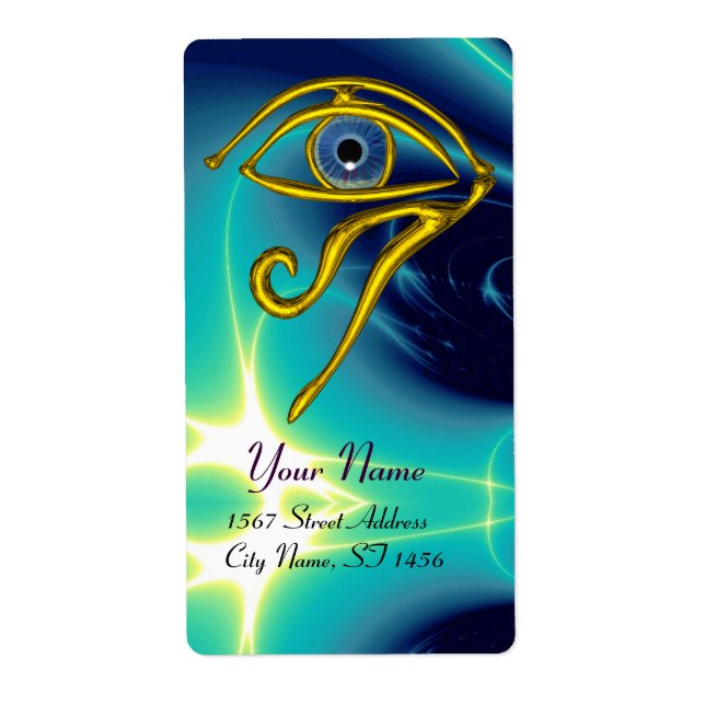 Etiqueta BLUE TALISMAN Horus Eye Turquoise (Frente)