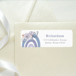 Etiqueta Blue y Purple Boho Dusty | Arcoiris