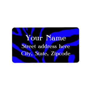 Etiqueta Blue Zebra Stripe Animal Print