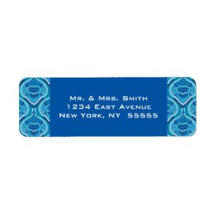 Etiqueta Blueish - Feathered Paisley