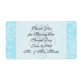 Etiqueta blues hermoso damasco