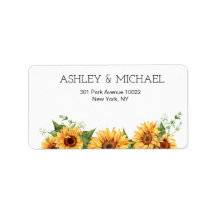 Boda amarillo girasol ruso moderno