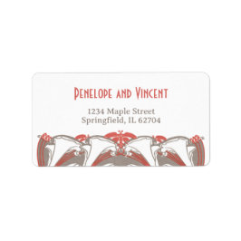 Etiqueta Boda Art Nouveau Calla Lily Elegance