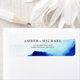 Etiqueta Boda azul índigo