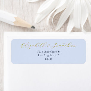 Etiqueta Boda azul opulento