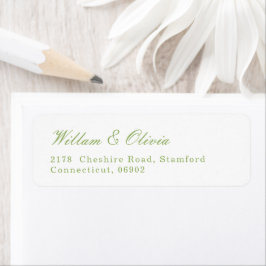 Etiqueta Boda blanca y verde 