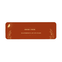 Etiqueta Boda Boho de Terracota