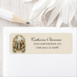 Etiqueta Boda Católica Nuestra Señora de Caná Floral