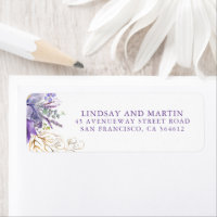 Boda Chic Botánico Floral Lila Púrpura