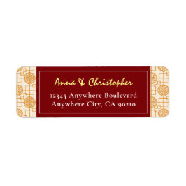 Etiqueta Boda chino tradicional auspicioso peranakan