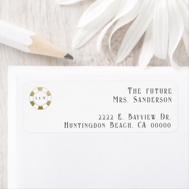 Etiqueta Boda Chip Futuro Sra. Regreso Dirección (In situ)