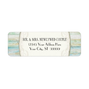 Etiqueta Boda costero Driftwood Ocean Beach