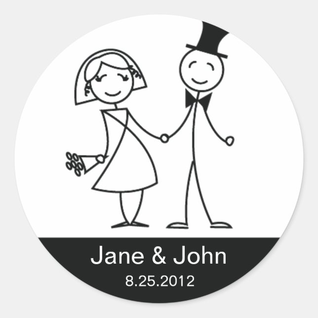 Etiqueta Boda de amor simple (Anverso)