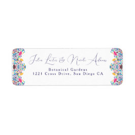 Etiqueta Boda de arcoíris al estilo de una vibrante fiesta 