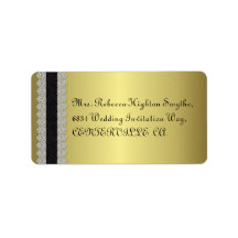 Boda de aspecto grabado dorado