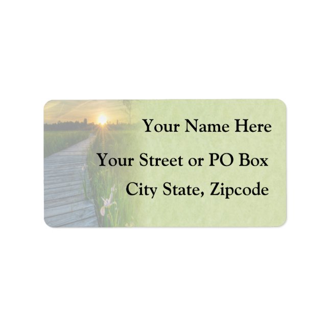 Etiqueta Boda de atardecer (Frente)