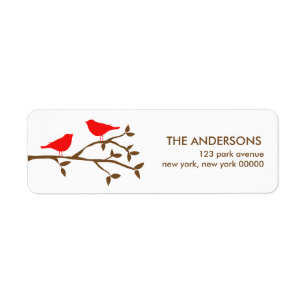Etiqueta Boda de Aves de Amor