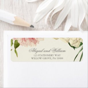 Etiqueta Boda de Blooms en inglés
