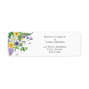 Etiqueta Boda de Boho Wildflower ruso