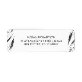 Etiqueta Boda de caída de trigo moderna