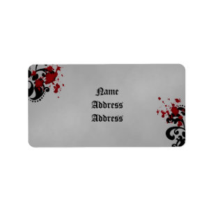 Etiqueta Boda de Damask Halloween