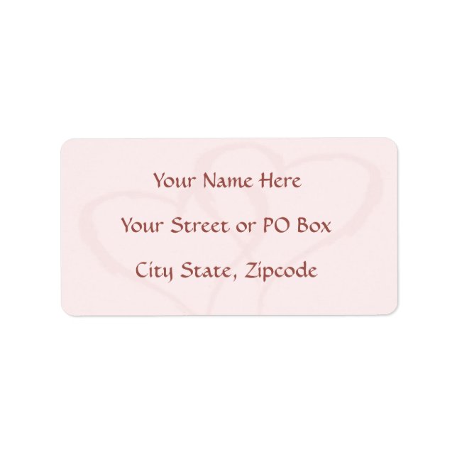 Etiqueta Boda de dos corazones (Frente)