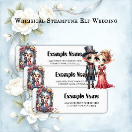 Etiqueta Boda de Elfo Caprichosa Steampunk