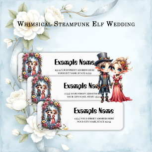 Etiqueta Boda de Elfo Caprichosa Steampunk