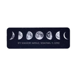 Etiqueta Boda de Fases Celestes de Starry Sky Moon