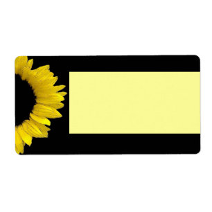 Etiqueta Boda de girasol amarillo