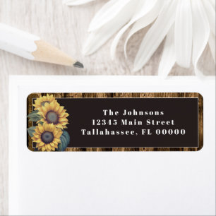 Etiqueta Boda de girasol ruso