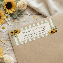 Etiqueta Boda de Girasoles