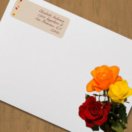 Etiqueta Boda de hojas de otoño